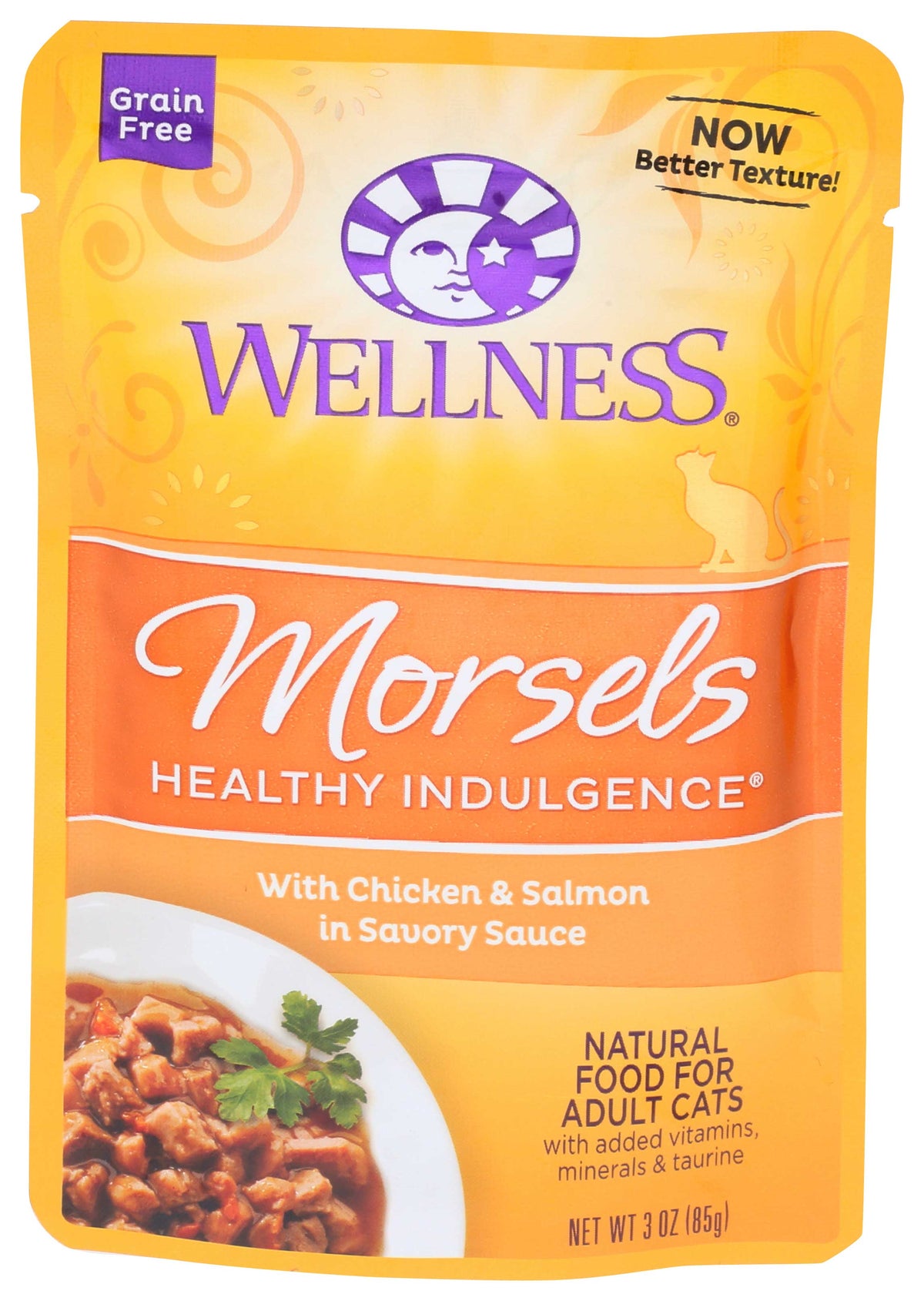 Wellness Healthy Indulgence Morsels Chicken & Salmon Wet Cat Food Pouch - 3 oz