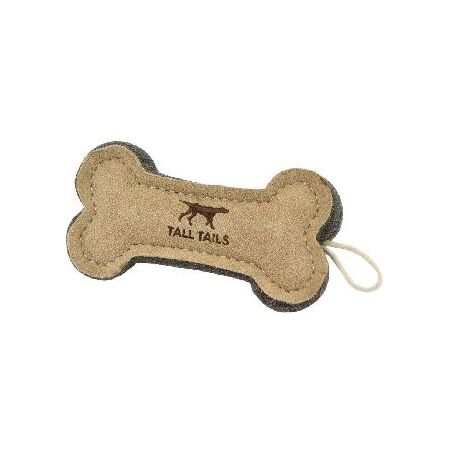 Tall Tails Natural Leather Bone Dog Toy - 6"