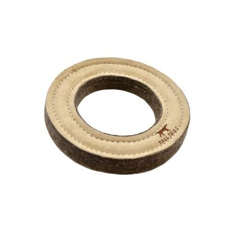 Tall Tails Natural Leather Ring Dog Toy - 7"