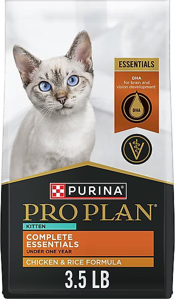 Purina Pro Plan Complete Essentials Chicken & Rice Dry Kitten Food - 3.5 lb