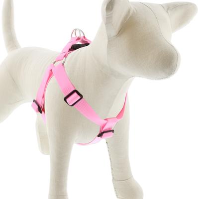 LupinePet Basic Solids Pink Step-In Dog Harness - 1 in x 19-28 in