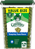 FELINE GREENIES Tuna Flavor Dental Cat Treats Value Tub - 9.75 oz