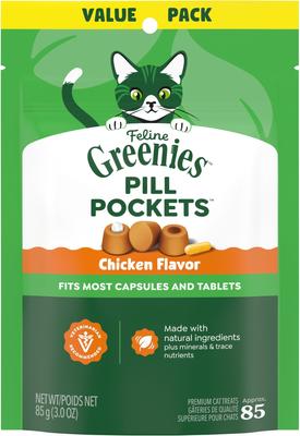 GREENIES Pill Pockets Chicken Flavor Cat Treats - 3 oz