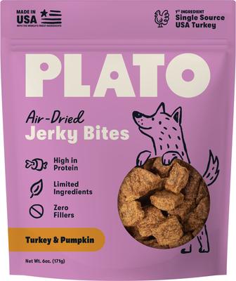 Plato Pet Treats Dog Jerky BTS Grain-Free Turkey 18OZ