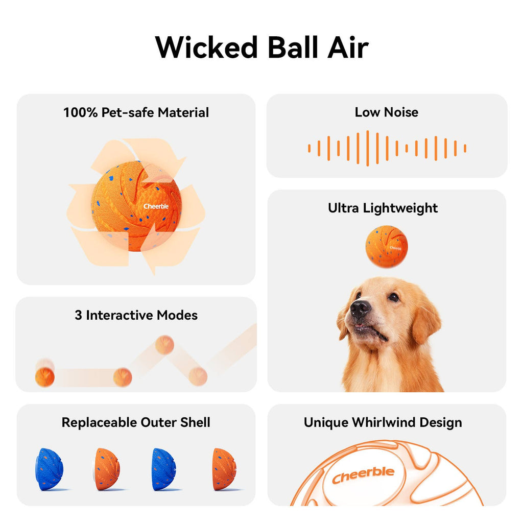 Cheerble Wicked Ball Air Automatic Fetch Dog Toy