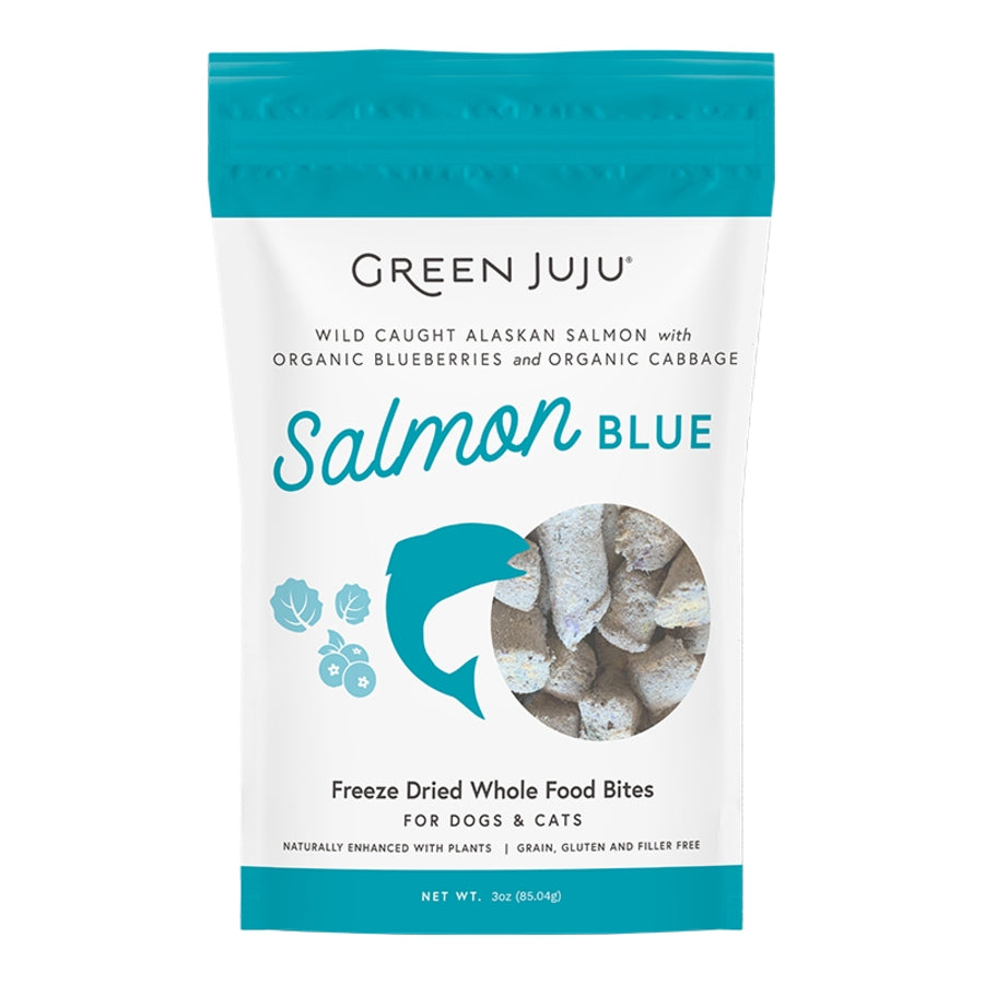 Green Juju Salmon Blue Whole Food Bites Dog & Cat Treats - 3 oz