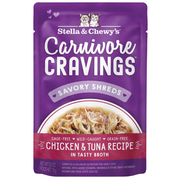 Stella & Chewy's Carnivore Cravings Chicken & Tuna Shreds Wet Cat Food - 2.8 oz
