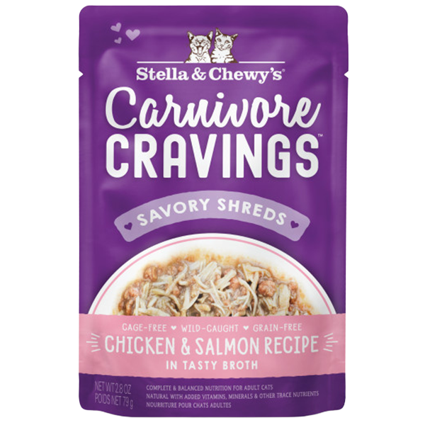 Stella & Chewy's Carnivore Cravings Chicken & Salmon Shreds Wet Cat Food - 2.8 oz