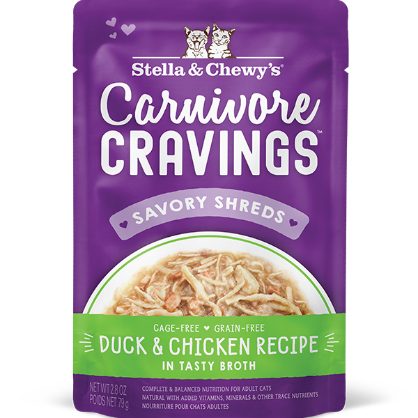 Stella & Chewy's Carnivore Cravings Duck & Chicken Shreds Wet Cat Food - 2.8 oz