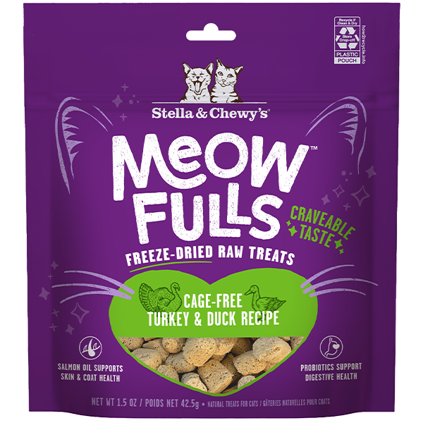 Stella & Chewy's Meowfulls Turkey & Duck Freeze-Dried Cat Treats - 1.5 oz