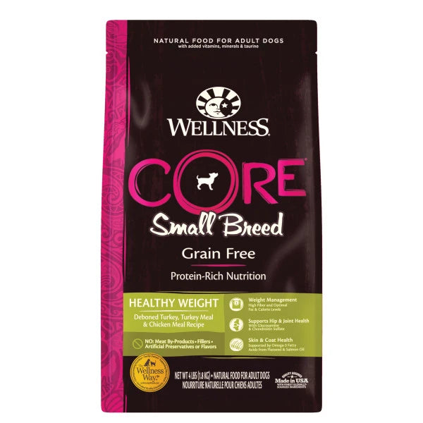 Wellness CORE Grain-Free Small Breed Turkey & Chicken Dry Dog Food - 4 lb