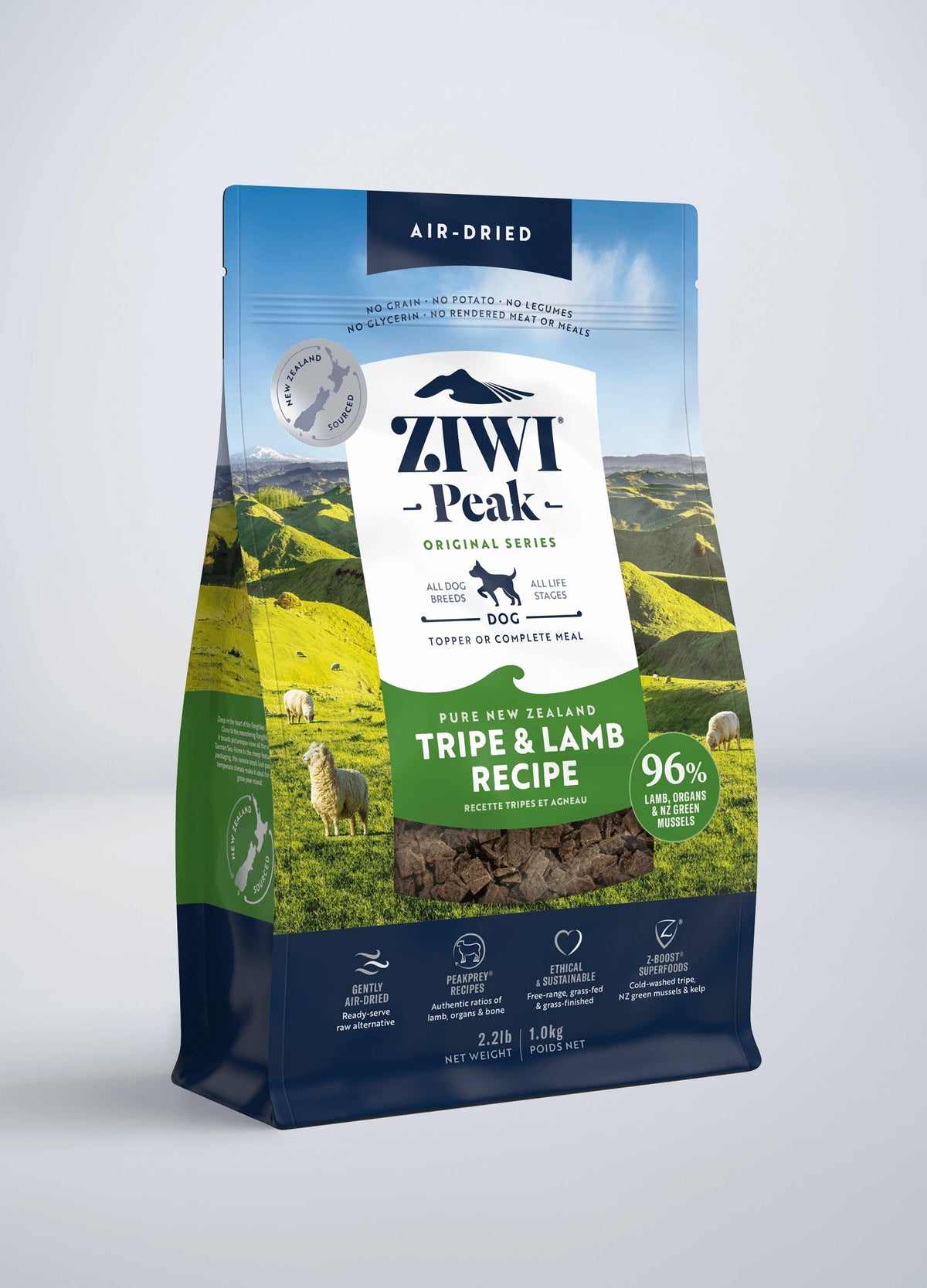 ZIWI Peak Air-Dried Tripe & Lamb Recipe Dog Food - 2.2 lb