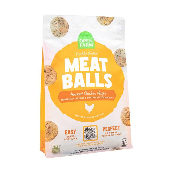 Open Farm Harvest Chicken Freshly Crafted Meatballs 14OZ