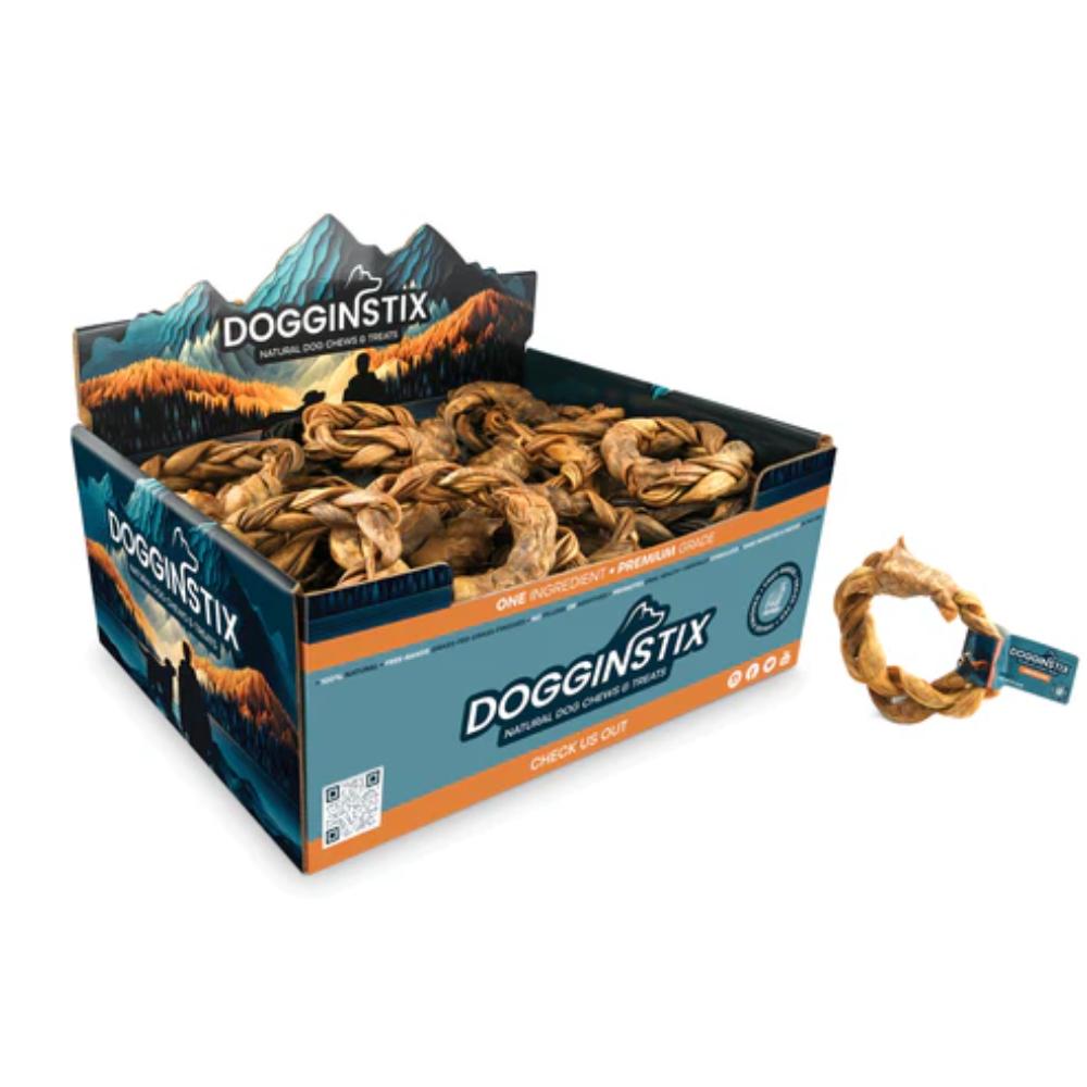 DogginStix Braided Lamb Collagen Ring Dog Chew