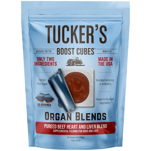 Tucker's Boost Cubes Beef Heart & Liver Blend - 1LB