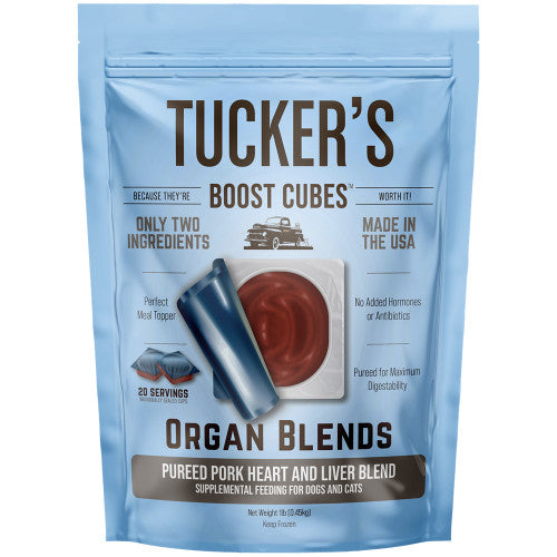 Tucker's Boost Cubes Pork Heart & Liver Blend - 1LB
