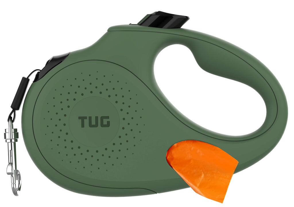 TUG Retractable Dog Leash with Integrated Dispenser