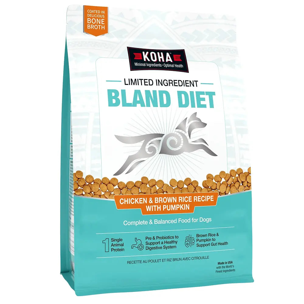 KOHA Limited Ingredient Bland Diet Chicken & Brown Rice Recipe with Pumpkin Dry Dog Food - 20 lb