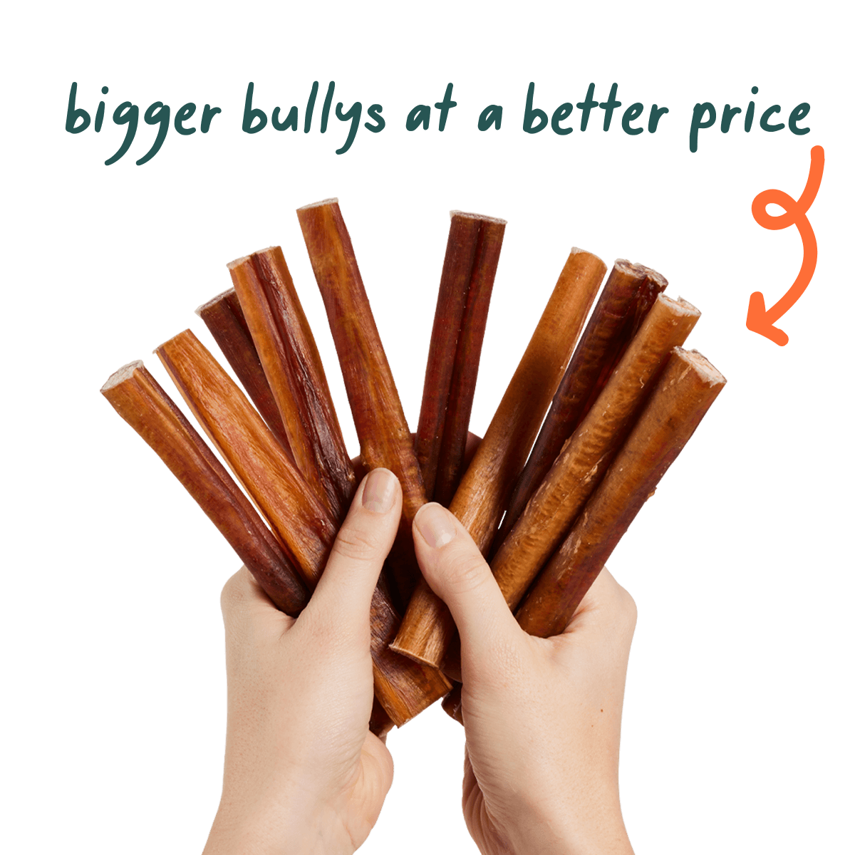 Woof Free Range Bully Sticks - 12-inch 5-Pack