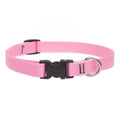 LupinePet Basic Solids Pink Adjustable Dog Collar - 3/4 in x 9-14 in
