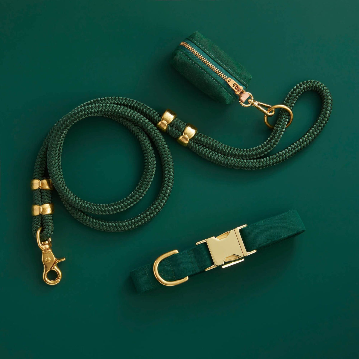 Evergreen Waxed Canvas Poop Bag Dispenser