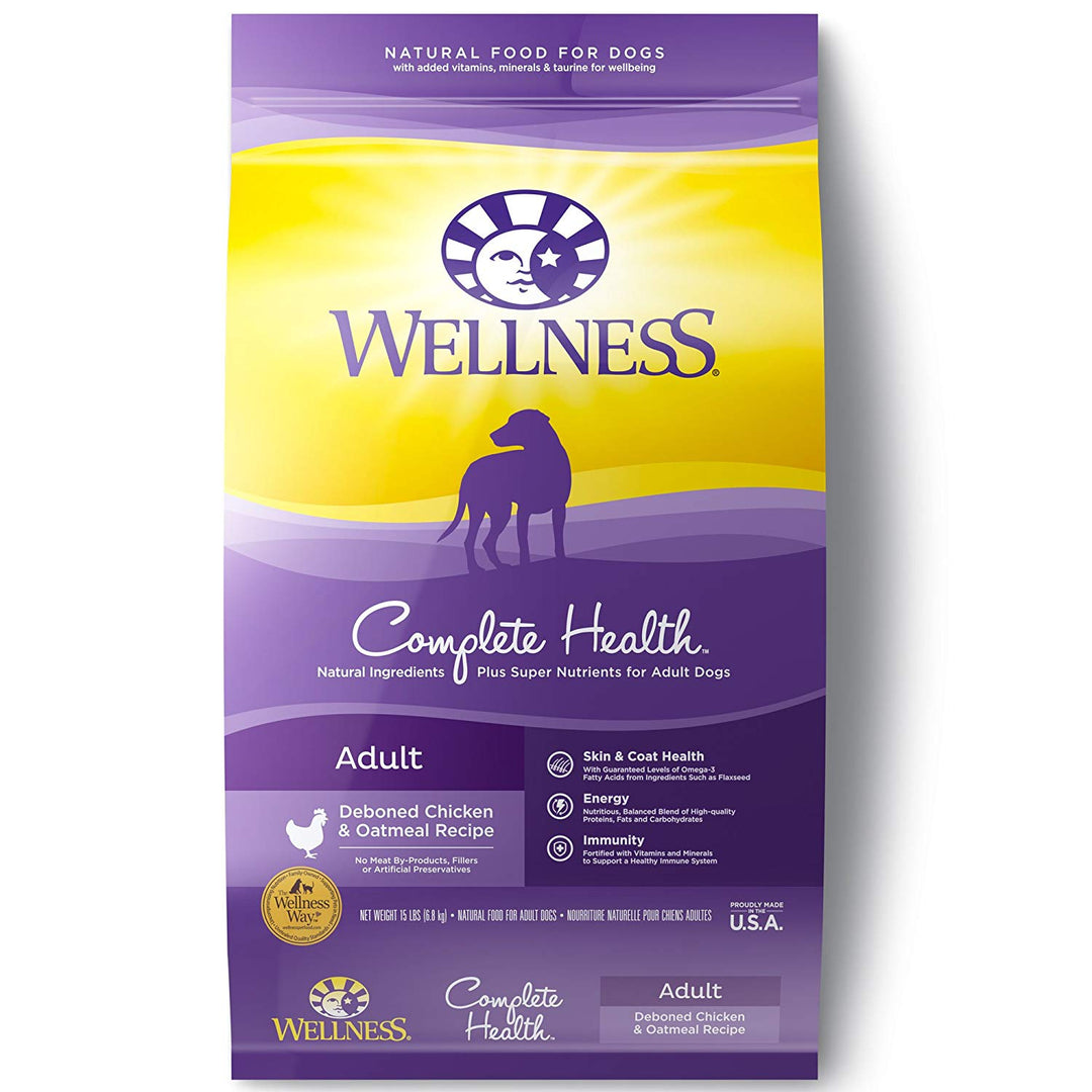 Wellness Complete Health Chicken & Oatmeal Adult Dry Dog Food - 15 lb