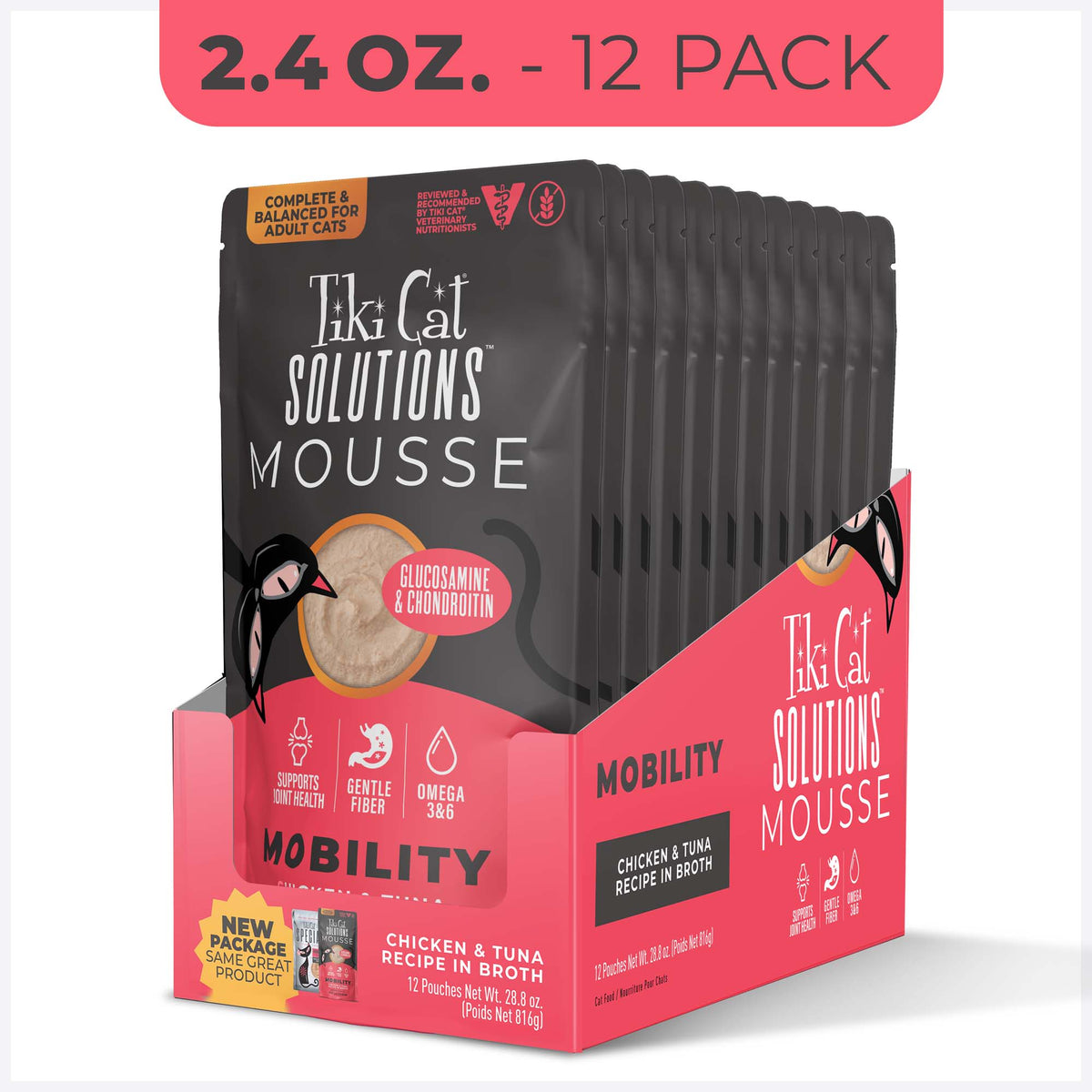 Tiki Cat Solutions Mobility Mousse Wet Cat Food - 2.4 oz
