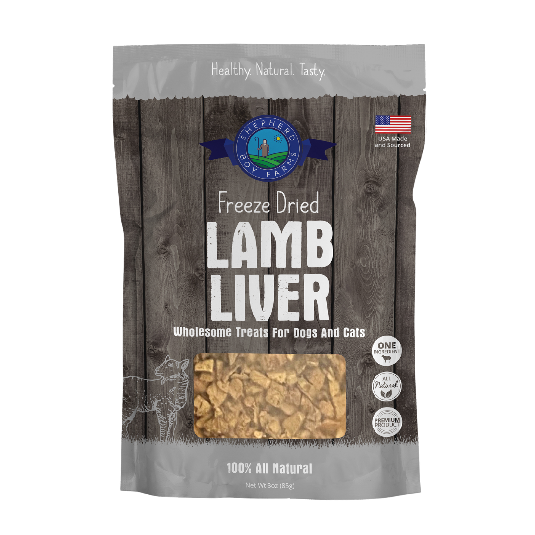 Shepherd Boy Farms Freeze-Dried Lamb Liver Treats for Dogs & Cats 3OZ