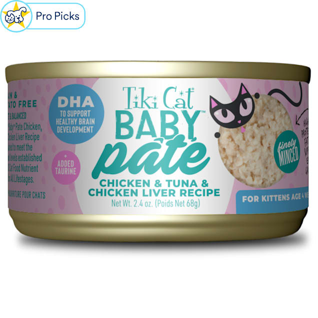 Tiki Cat Baby Chicken & Tuna Pâté Kitten Wet Food - 2.4 oz