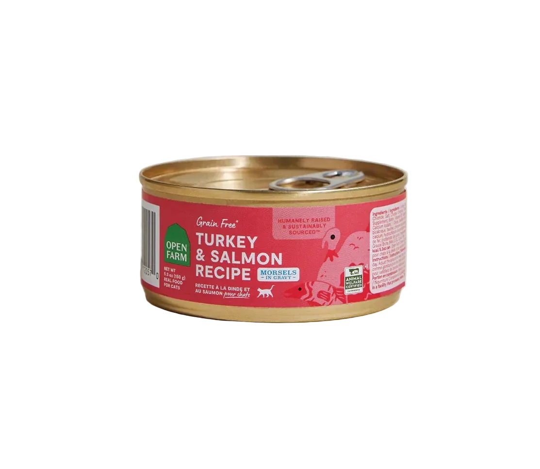 Open Farm Cat Turkey & Salmon Morsels in Gravy 5.3OZ