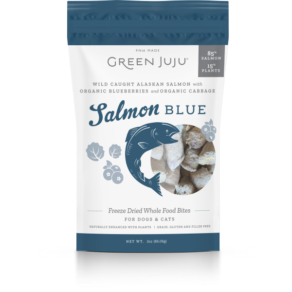 Green Juju Salmon Blue Whole Food Bites Dog & Cat Treats - 3 oz