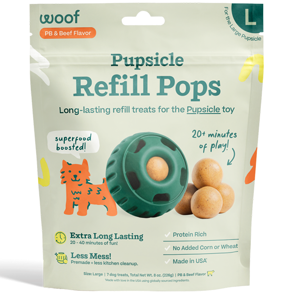 Woof Beef & Peanut Butter Pupsicle Pops - Large 8OZ