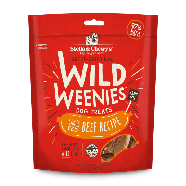 Stella & Chewy's Wild Weenies Beef Freeze-Dried Dog Treats - 3.25 oz