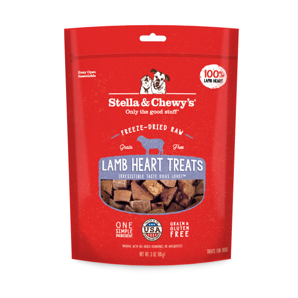 Stella & Chewy's Lamb Heart Freeze-Dried Dog Treats - 3 oz