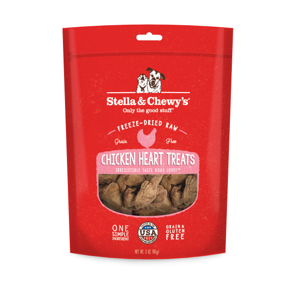 Stella & Chewy's Chicken Hearts Freeze-Dried Dog Treats - 3 oz