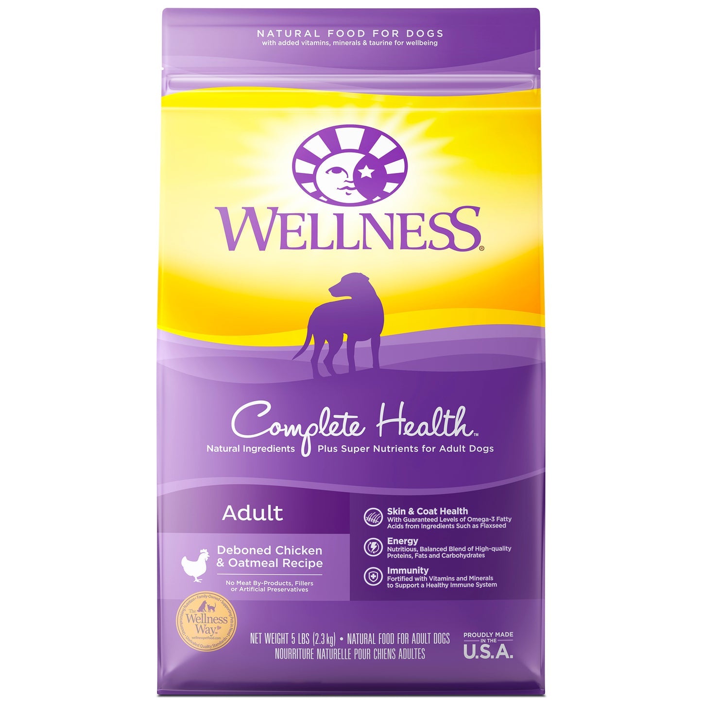 Wellness Complete Health Chicken & Oatmeal Adult Dry Dog Food - 5 lb