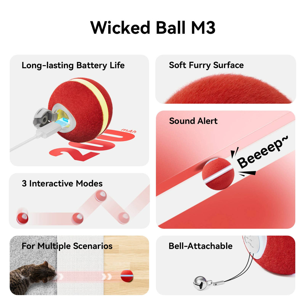 Cheerble Wicked Ball M3 Automatic Ball & Interactive Cat Toy