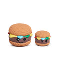 HuggleHounds Big Buns Foodies Hamburger Ruff-Tex Latex Dog Ball - Large