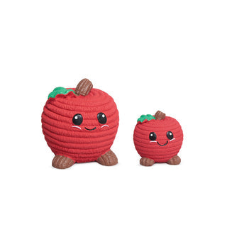 HuggleHounds Sweet Cheeks Foodies Apple Ruff-Tex Latex Dog Ball - Small 2.5IN