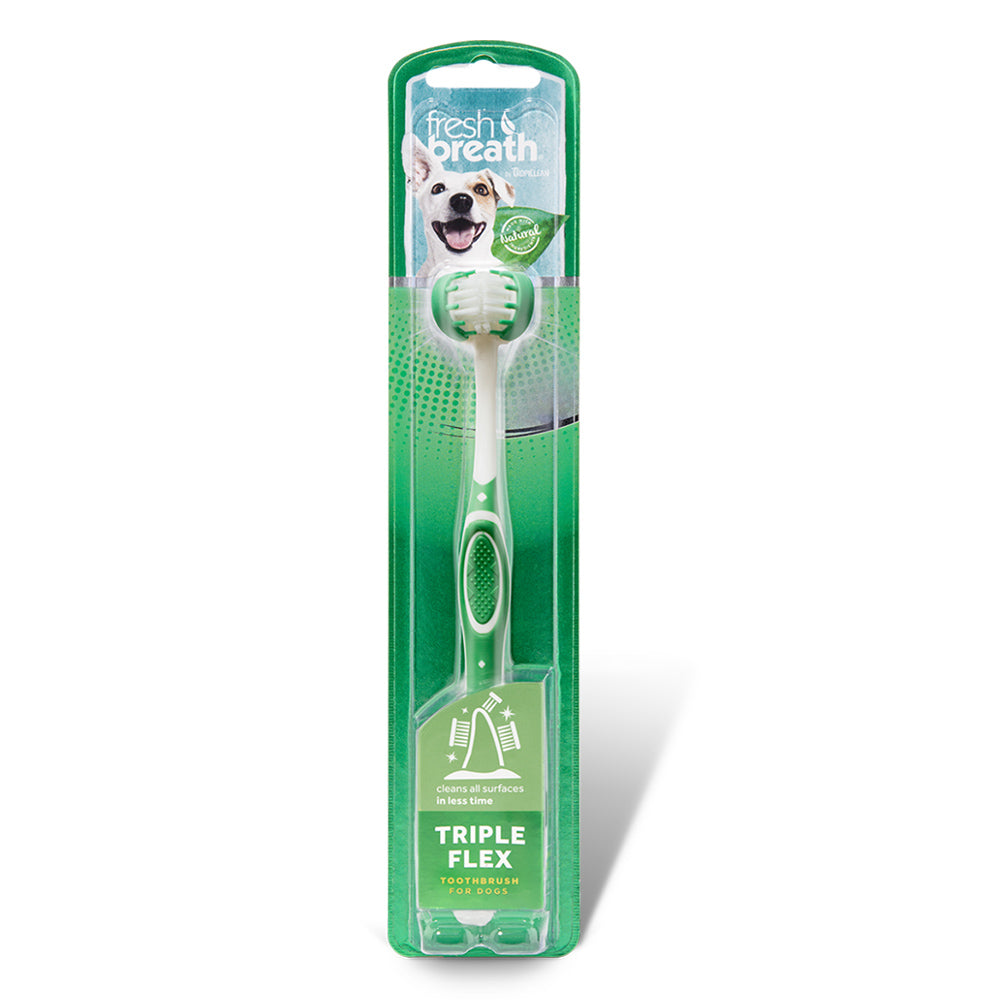 TropiClean Fresh Breath TripleFlex Toothbrush for Dogs - Large
