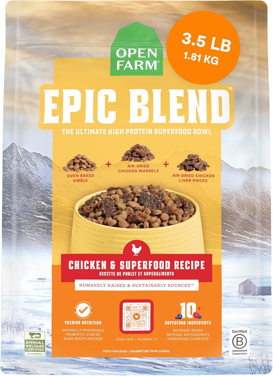 Open Farm Epic Blend Chicken & Superfood Dry Dog Food 3.5LB
