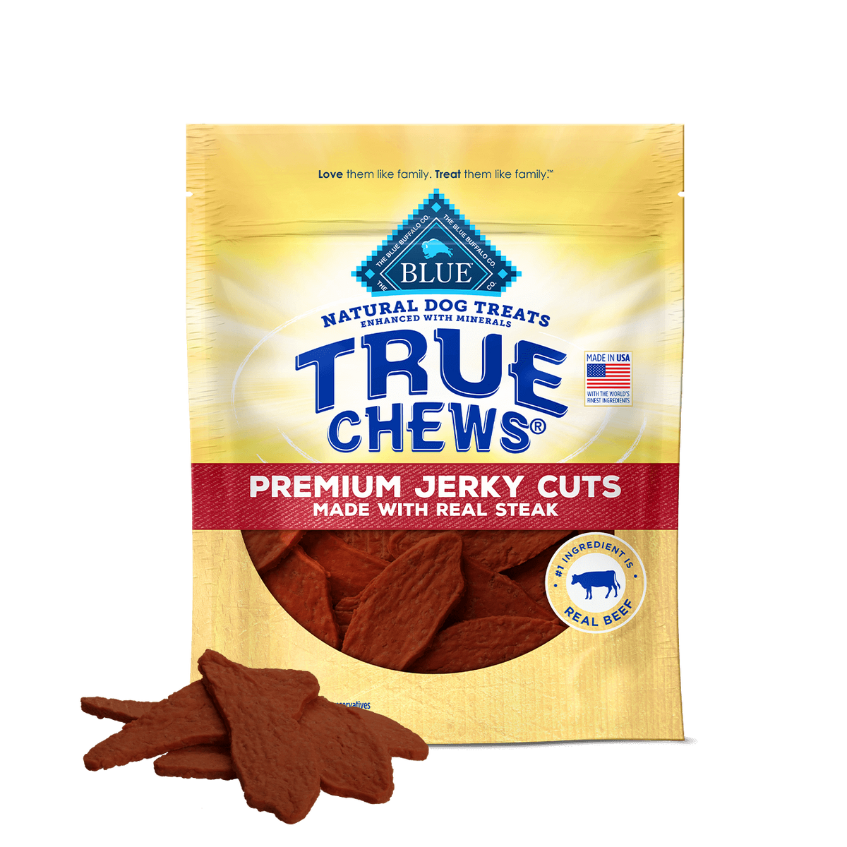 Blue Buffalo True Chews Premium Jerky Cuts Steak Dog Treats - 20 oz