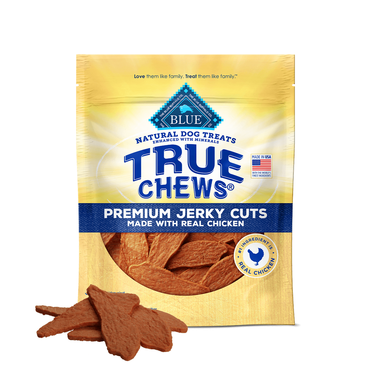 Blue Buffalo True Chews Premium Jerky Cuts Chicken Dog Treats - 22 oz