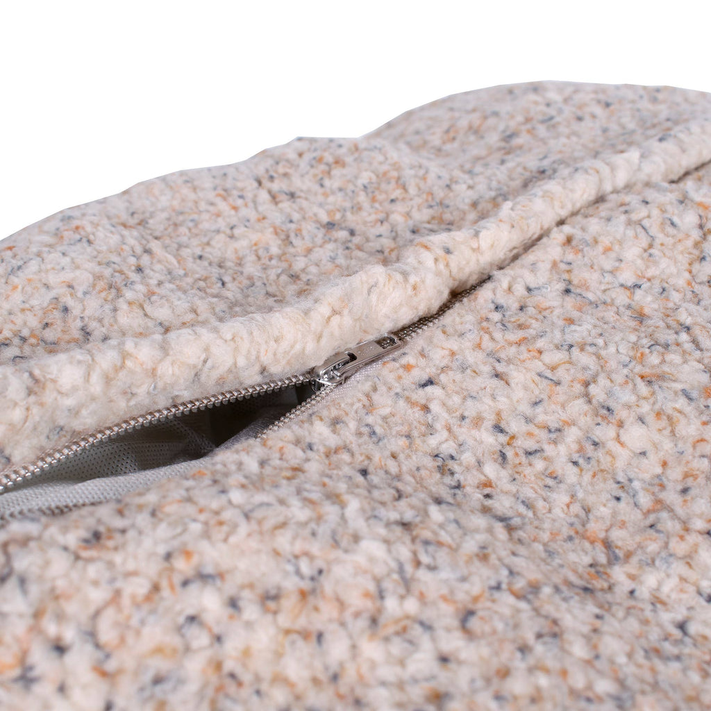 Shinola Pet Kuddle Bolster Style Dog Bed in Oatmeal