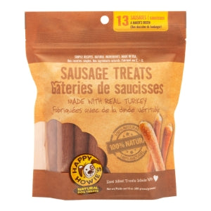 Happy Howie's Dog Turkey Sausage BKRDZ 4" 10OZ