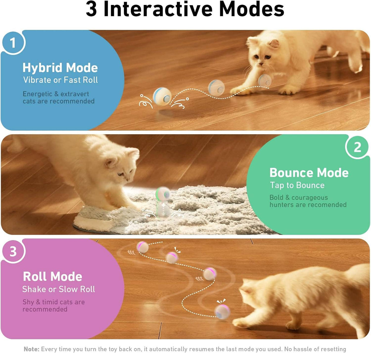Cheerble Wicked Ball M3 Automatic Ball & Interactive Cat Toy