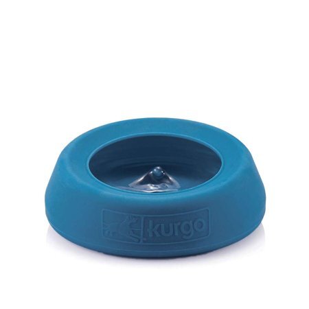 Kurgo Splash-Free Wander Water Bowl - Coastal Blue, 24OZ