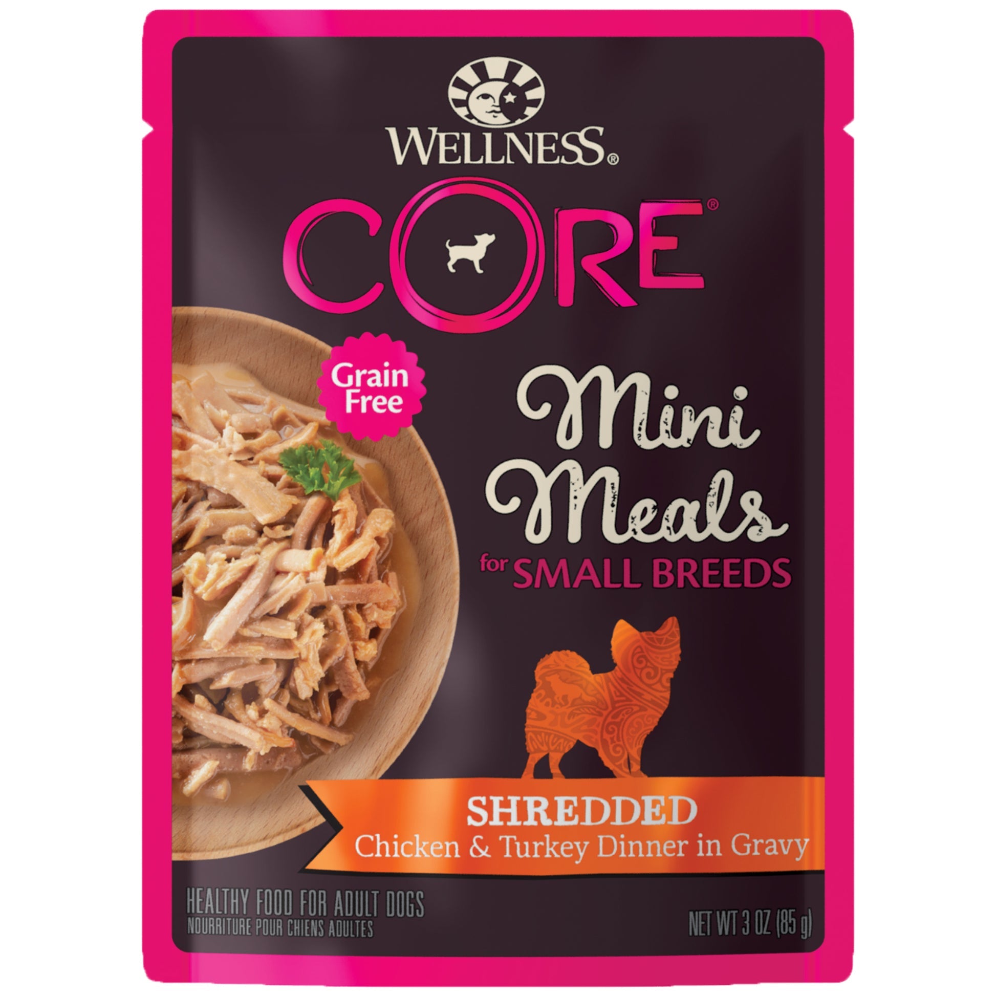 Wellness CORE Small Breed Mini Meals Shredded Chicken & Turkey Wet Dog Food - 3 oz