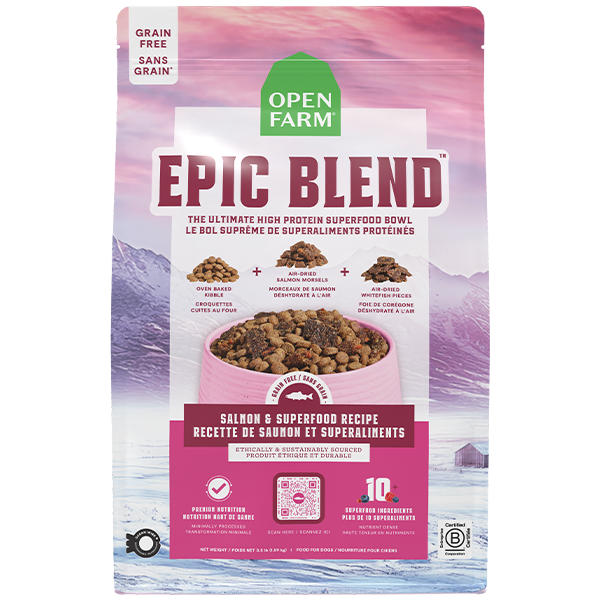 Open Farm Epic Blend Grain-Free Salmon & Superfood Dry Dog Food - 18 lb