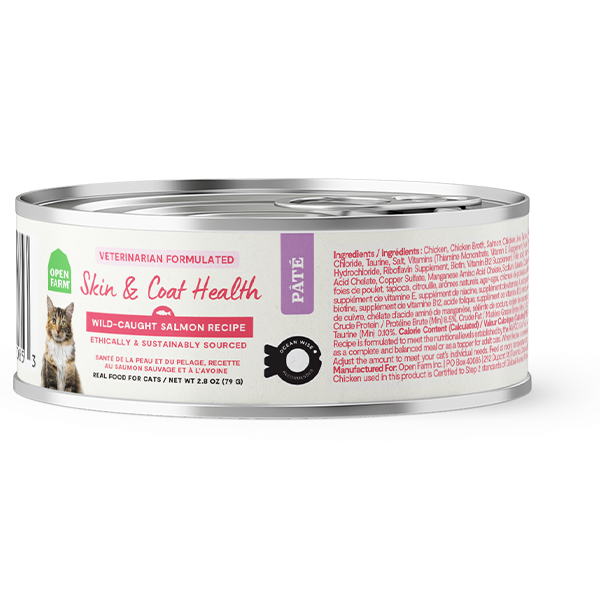 Open Farm Skin & Coat Salmon Pâté Wet Cat Food - 2.8 oz